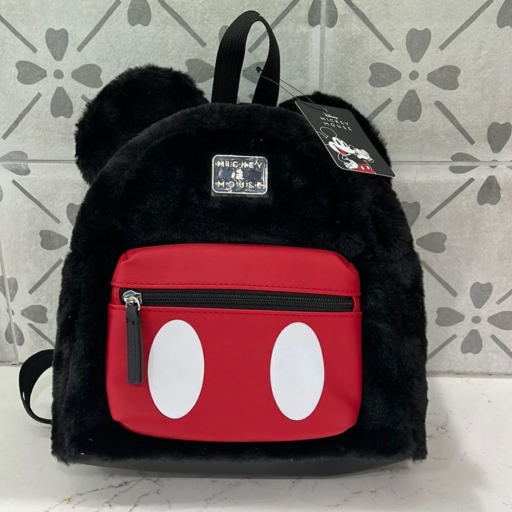 Disney Mickey Mouse Fuzzy Fur mini backpack. Brand new! Fun, vacation